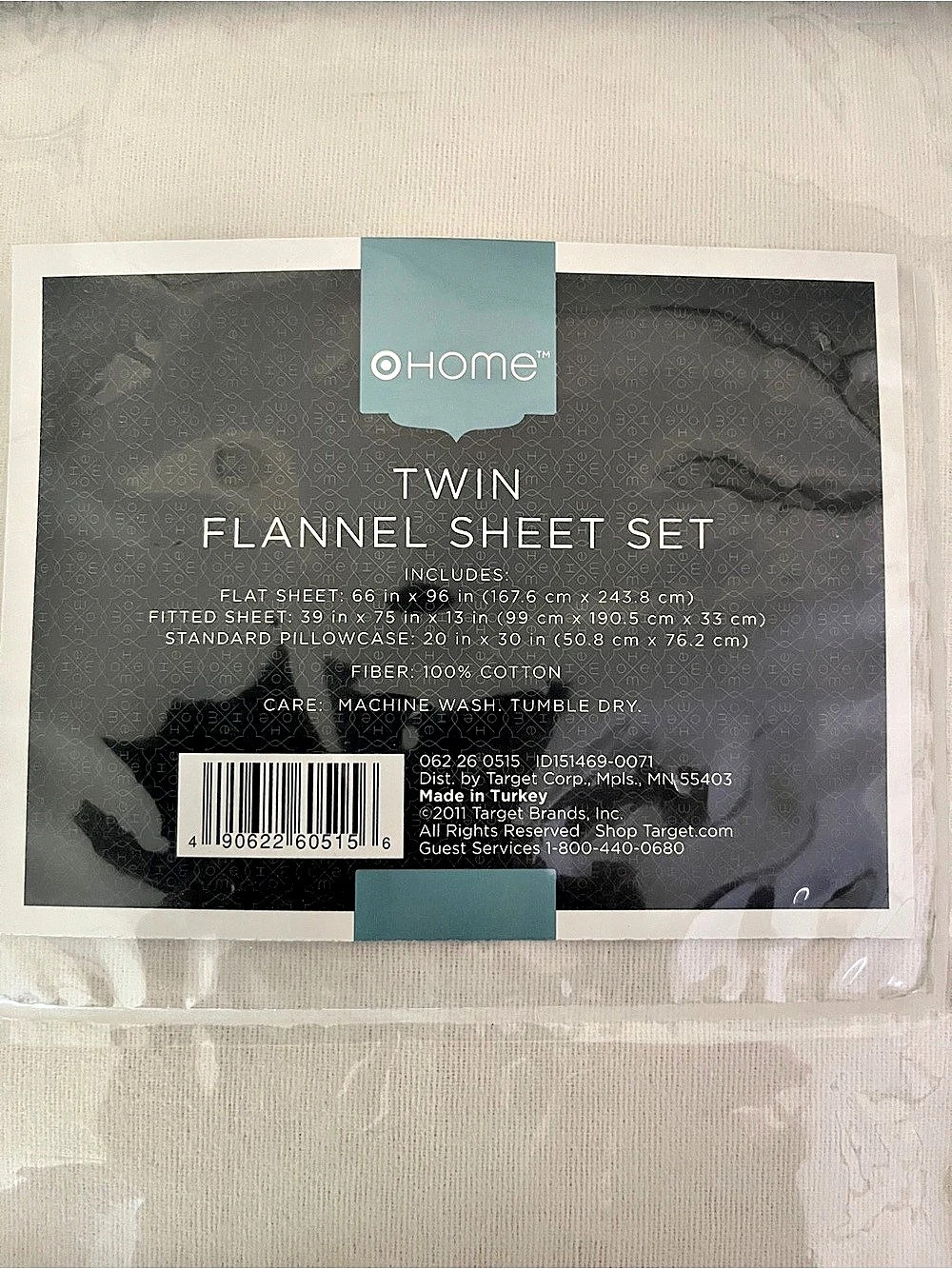 Target Home Twin Flannel Sheet Set NWT